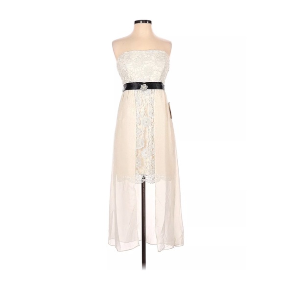 NWT Jodi Kristopher Women Ivory Cocktail Dress 5